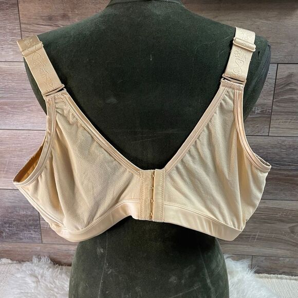 Peach Full Coverage Wireless Cups Bra Adjustable Strap Full Figure Size 6X READ - Picture 3 of 7